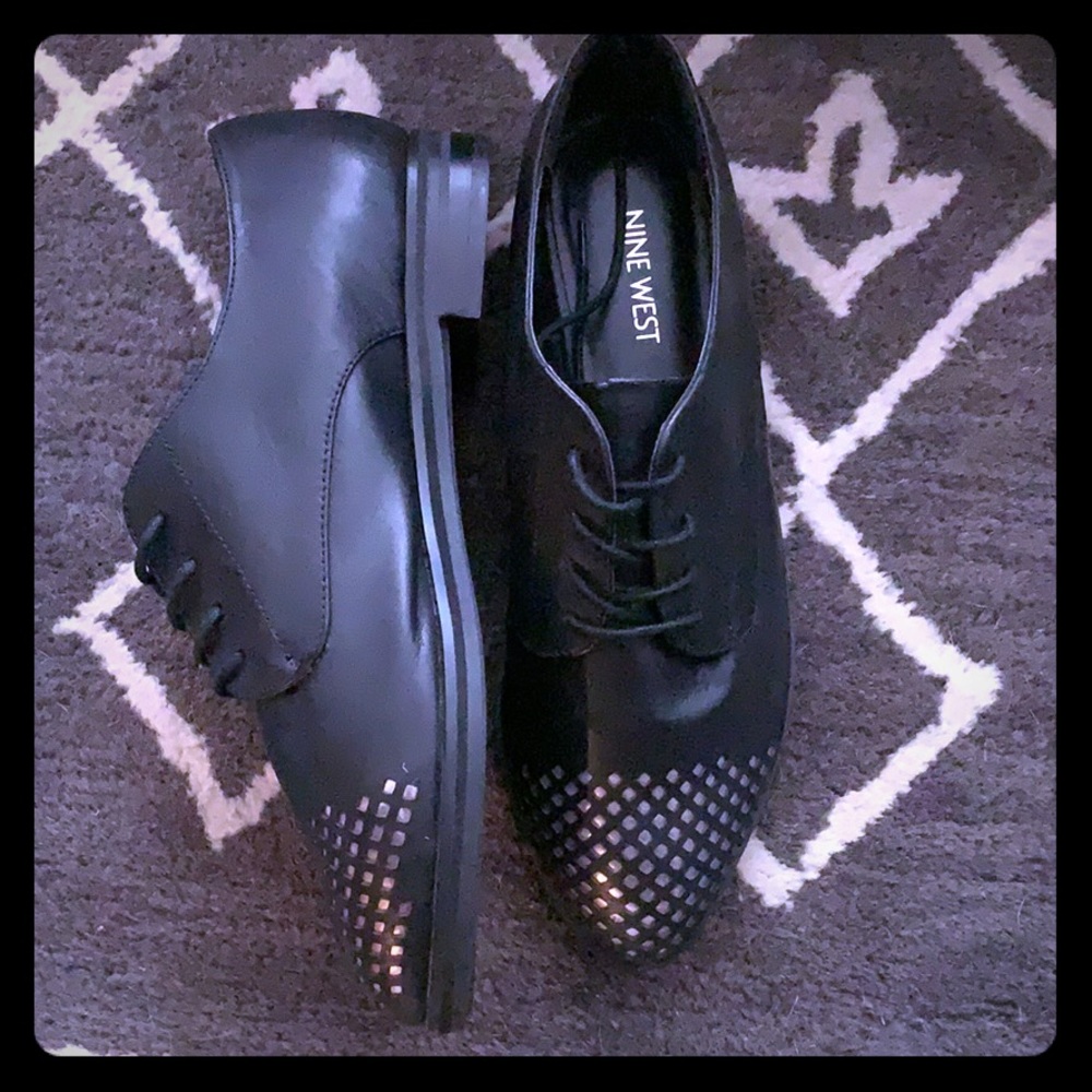Black & Silver Oxfords